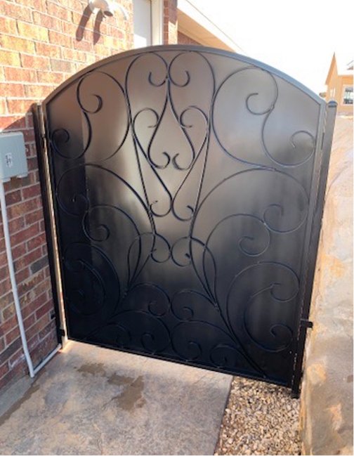 Decorative wrought iron gate in El Paso Texas